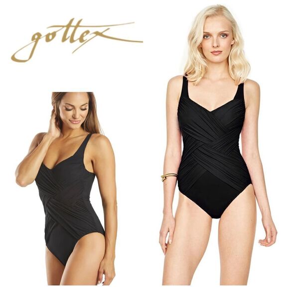 New. Gottex sweetheart square neck swimsuit. Normally $158 size 10 - Picture 1 of 15